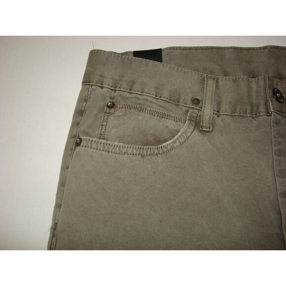 New Designer Mens Hudson Jeans Green Skinny 32 X 29 USA Button Olive Distressed - Picture 4 of 8